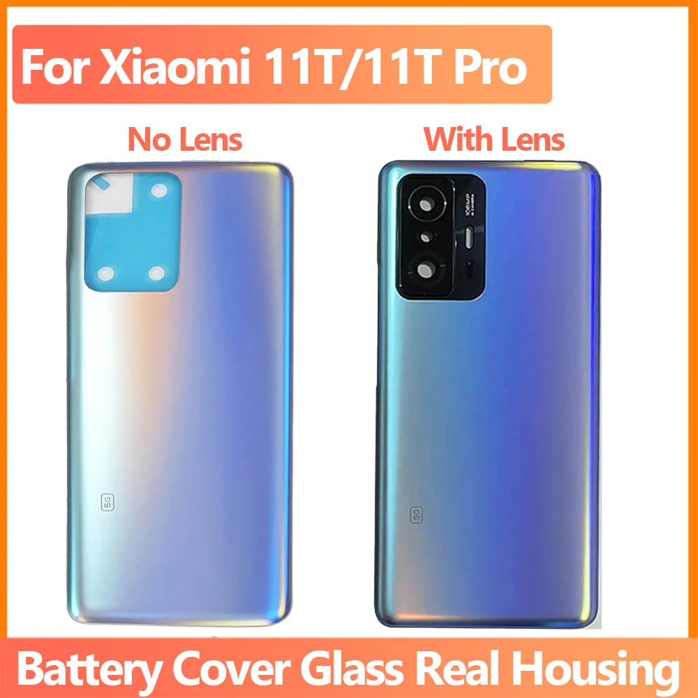 Battery housing original For Xiaomi 11T Pro Battery Cover Xiaomi 11T Replacement Rear Housing Door With Adhesive + Camera Lens