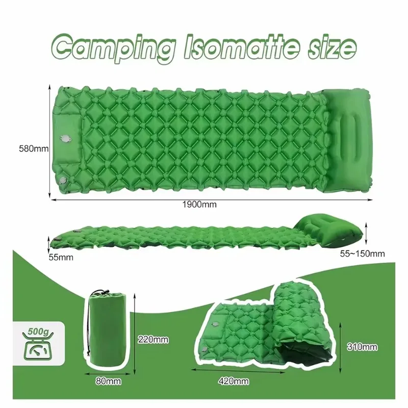 Thick Ultra Light Modern Folding Portable TPU Camping Inflatable Pad Space Saving Single Air Cushion Comfortable Fast Delivery