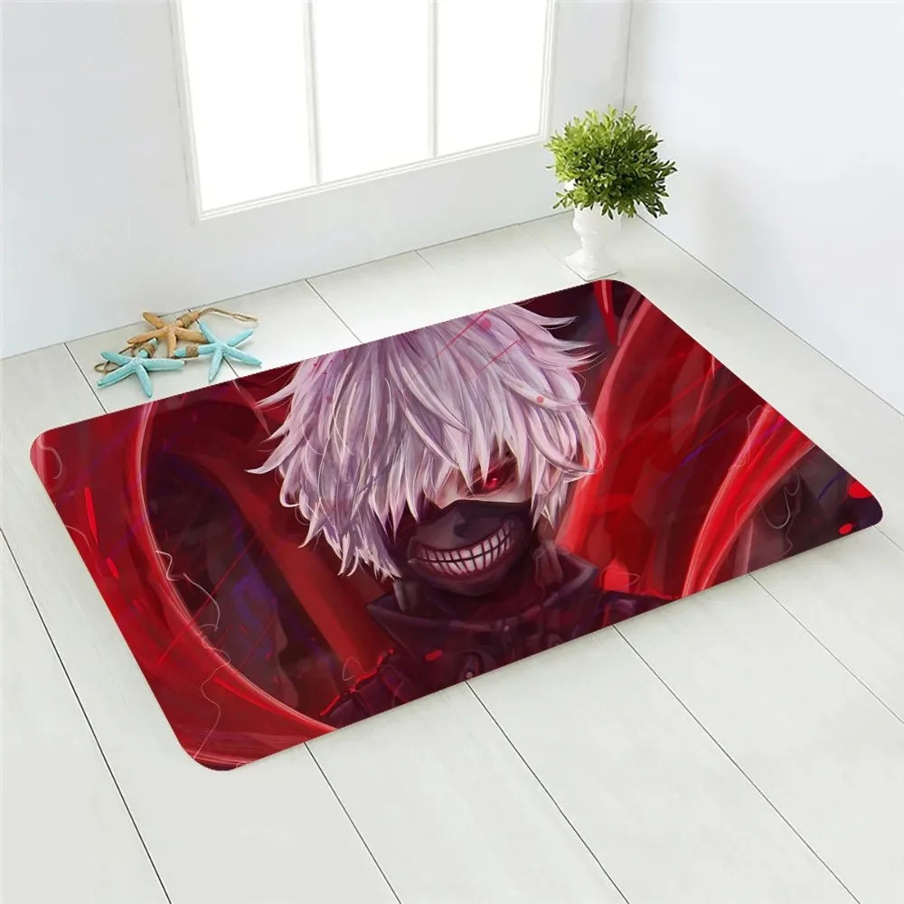 T-Tokyo G-Ghoul Floor Mat Graphic Printed Flannel Doormats For Bathroom Kitchen Entrance Carpet Home Decor