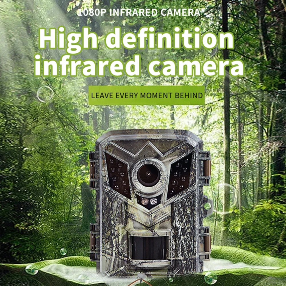 HD 1080P Hunting Trail Camera Waterproof Hunting Camera Infrared Night Vision Security Cam for Outdoor Wildlife Hunting