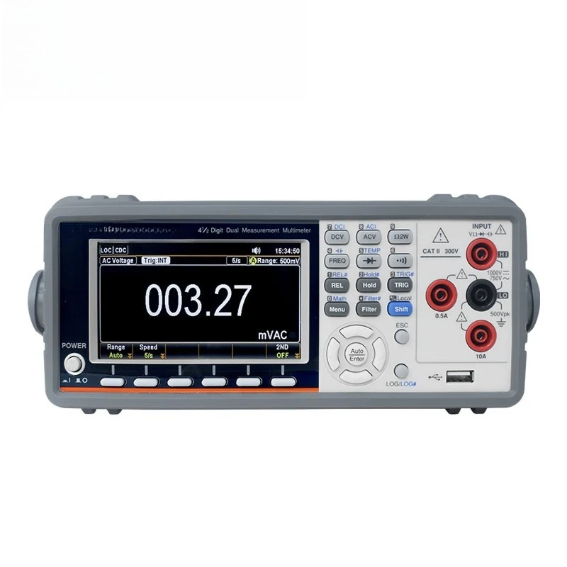 Dual-display high-precision desktop digital multimeter with an accuracy of 0.012%