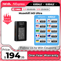 Musehifi M5 Ultra Hi-Res Portable Bluetooth USB DAC & AMP ES9038Q2M Chipset Vacuum Tubes Display Screen Headphone Amplifier