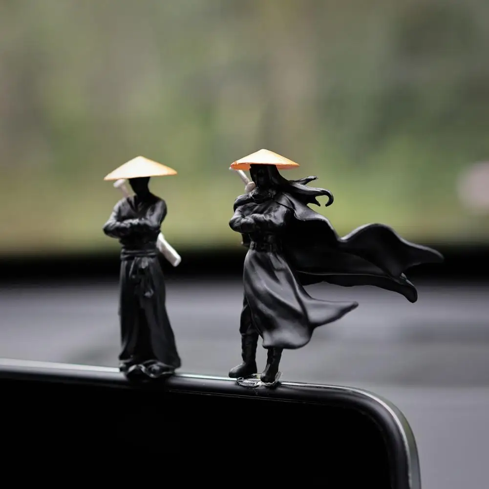 Car Figure Sculpture Dashboard Ornament Youxia Figure Sculpture Waterproof Dollhouse Statue Office Desk Decoration Car Supplies