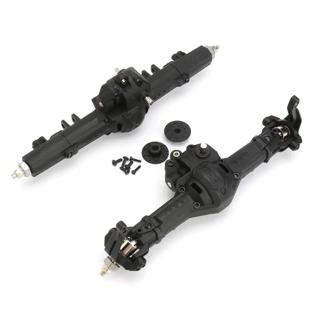 Front +Rear Black Gear Box Set For 1/10 Axle HG P401/P402/P601 Crawler RC Car Truck Parts