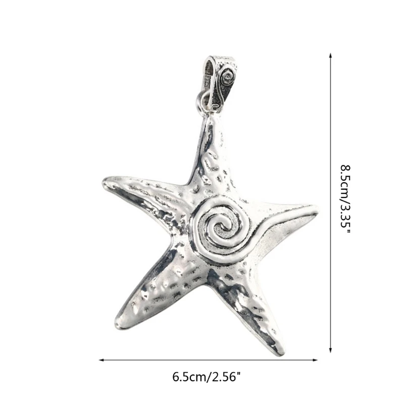 DIY Punk Star Pendant Exaggerate Star Charm Alloy Star-Jewelry Star Shape Charm Dangle for DIY Y2K Jewelry Making Craft