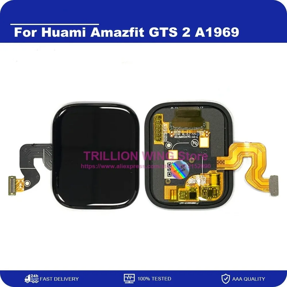 For Huami Amazfit GTS 2 A1969 AMOLED Display Smart Watch LCD Display + Touch Screen Digitizer For Amazfit GTS2 A1969