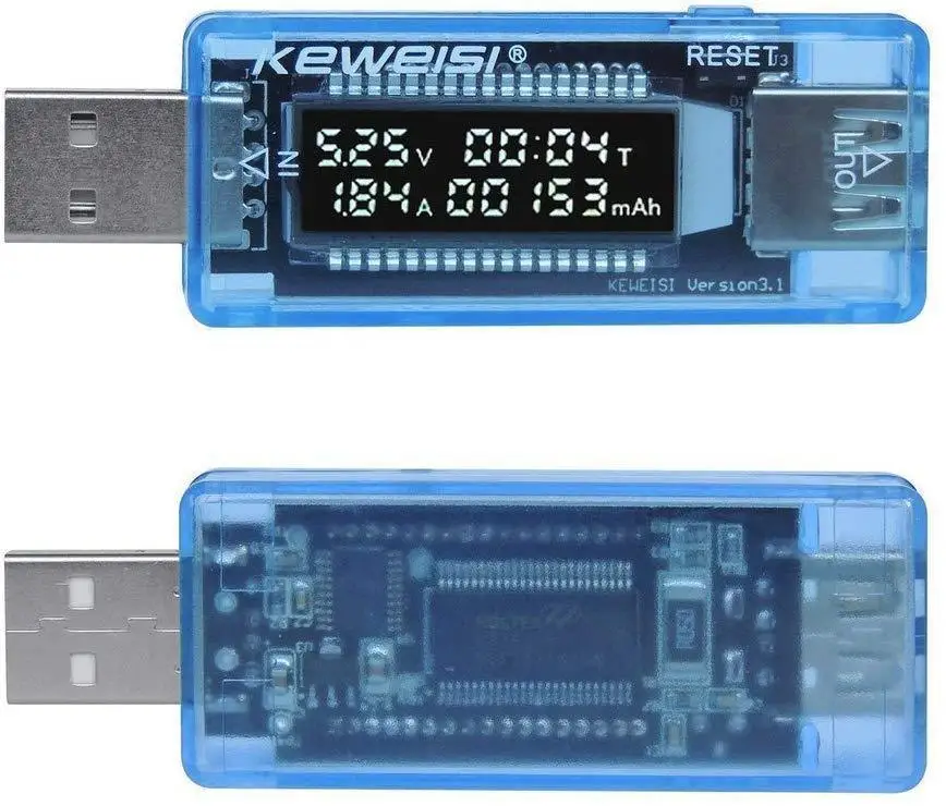 USB voltmeter, current meter, power capacity, mobile power supply test detector, battery capacity test V20