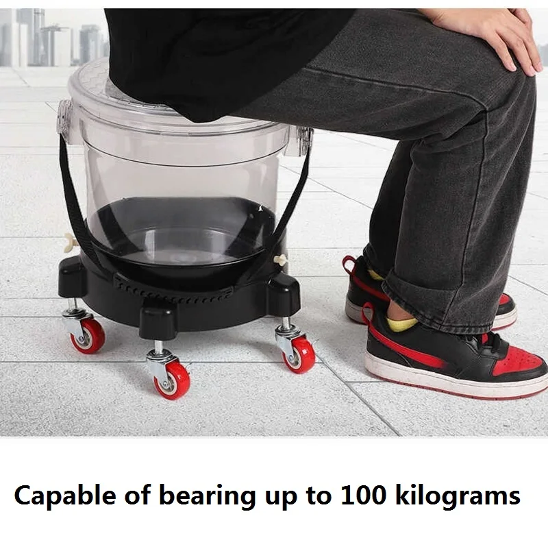 Car wash Removable Rolling Bucket Dolly 360° Turning Swivel Caster Detailing Kit with Wheels Storage Insert Locking Casters image 5