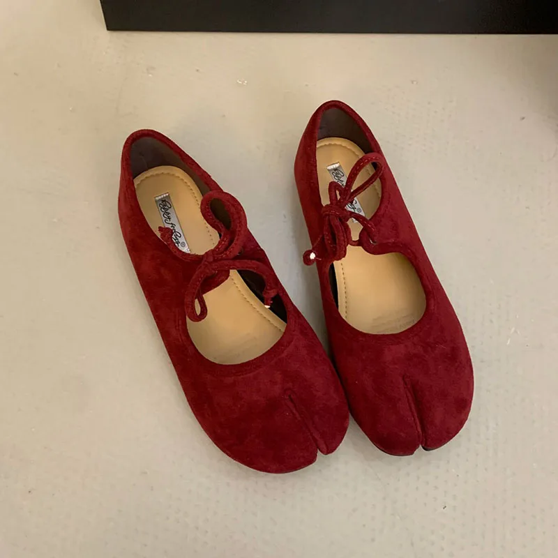 Ladies Flat With Shoes New Spring Autumn Soft Female Ballet Slip On Footwear Shallow Fashion Flock Dress Women Flats Shoes