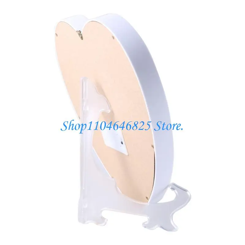 Heart Shaped Felt Letter Board with LED Light Changeable Letters Message Sign with Stand Birthday Housewarmings Gift