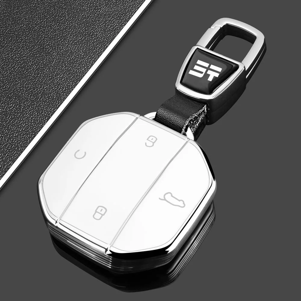 حافظة مفاتيح السيارة من البولي يوريثان لـ Jetour Freer Freedom T2 Freer Traveller T1 2025 + غطاء عن بعد شل المفاتيح فوب ملحقات مضادة للخدش #4