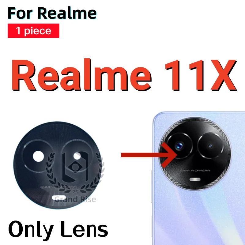 Nuevo Para Realme11 11Pro Realme11X 11Pro+ Realme12 12+ 12Pro Realme12Pro+ Plus Lente Vidrio Cámara Trasera Con Pegamento Sticker Pieza de Repuesto 3