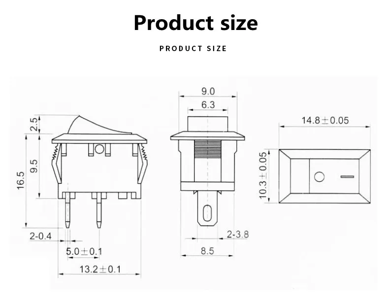 15 stücke KCD11 3A/250V 10*15mm SPST 2/3Pin AUF/OFF Boot Rocker schalter Auto Dash Dashboard Lkw RV ATV Hause
