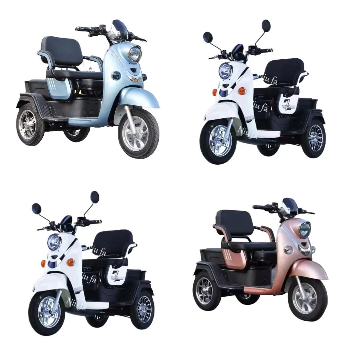 

Электрический трицикл STLF для взрослых, 60В, с открытым кабиной, пассажирский, 1000Вт