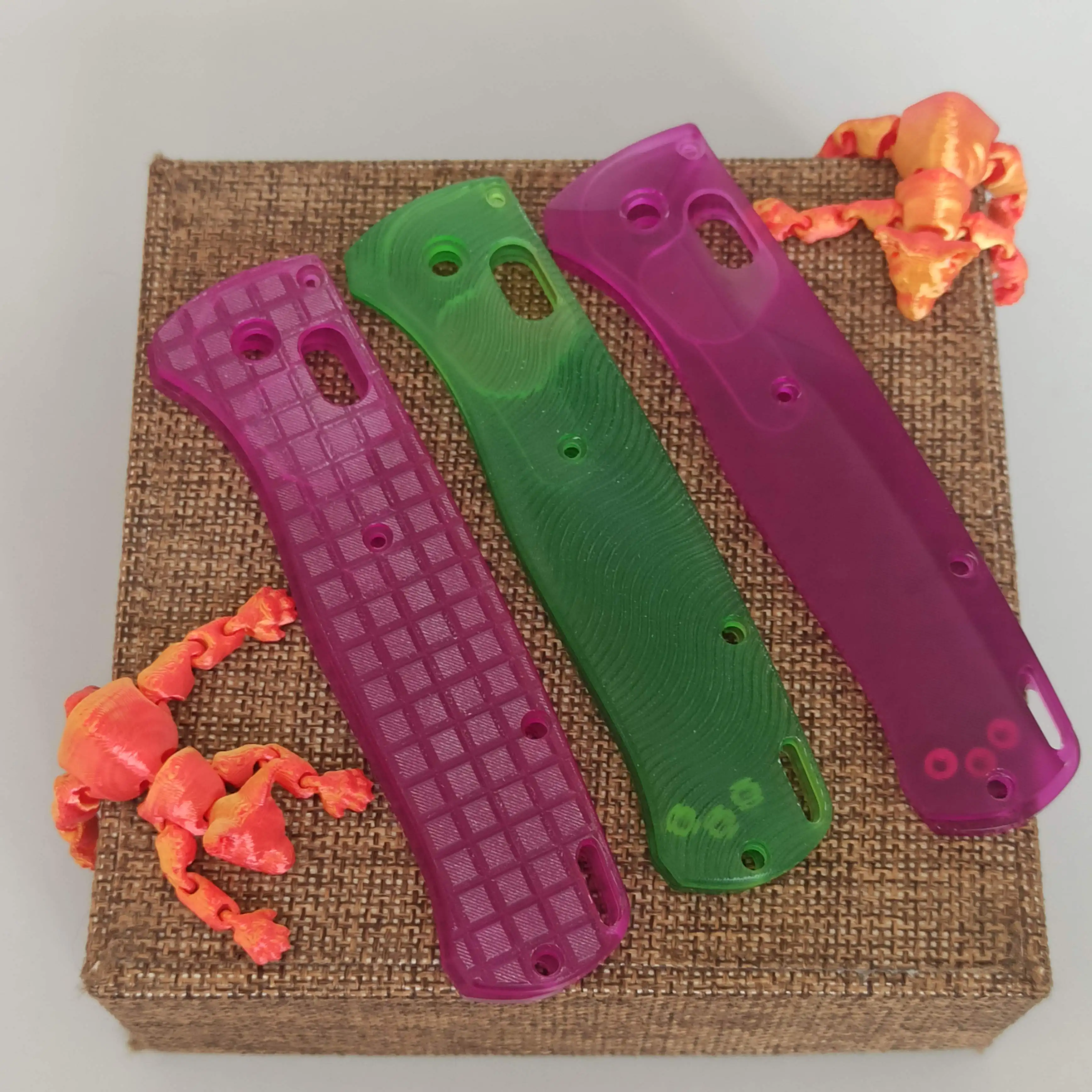 1 Pair  Transparent Acrylic Handle Scales for Benchmade Bugout 535 Knives DIY Replacement  Accessories