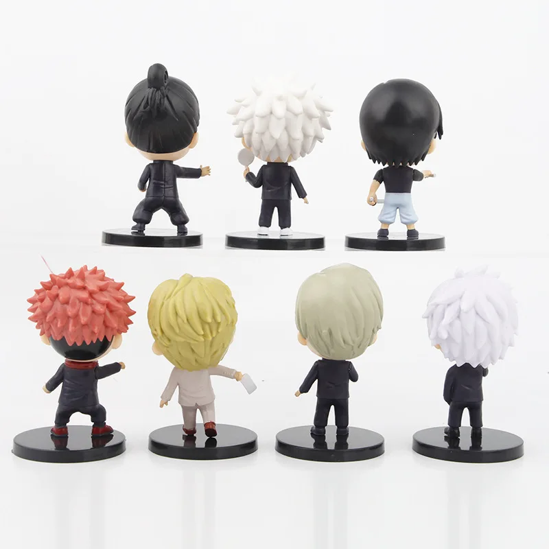 Jujutsu Kaisen 5th 7PCS Itadori Yuuji Gojo Satoru PVC Statue Action Figurine Desk Collectible Anime Model Toys Figures Gift