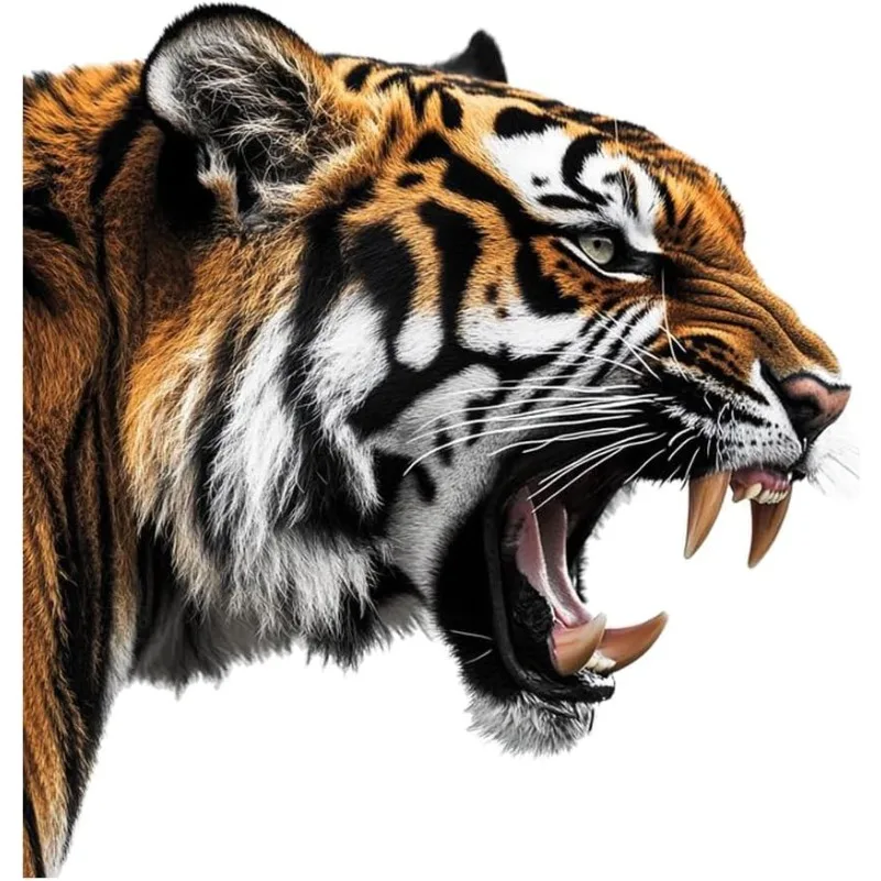 Roaring Tiger Head Vinyl Sticker for Car Window Trunk Windshield Laptop Decor