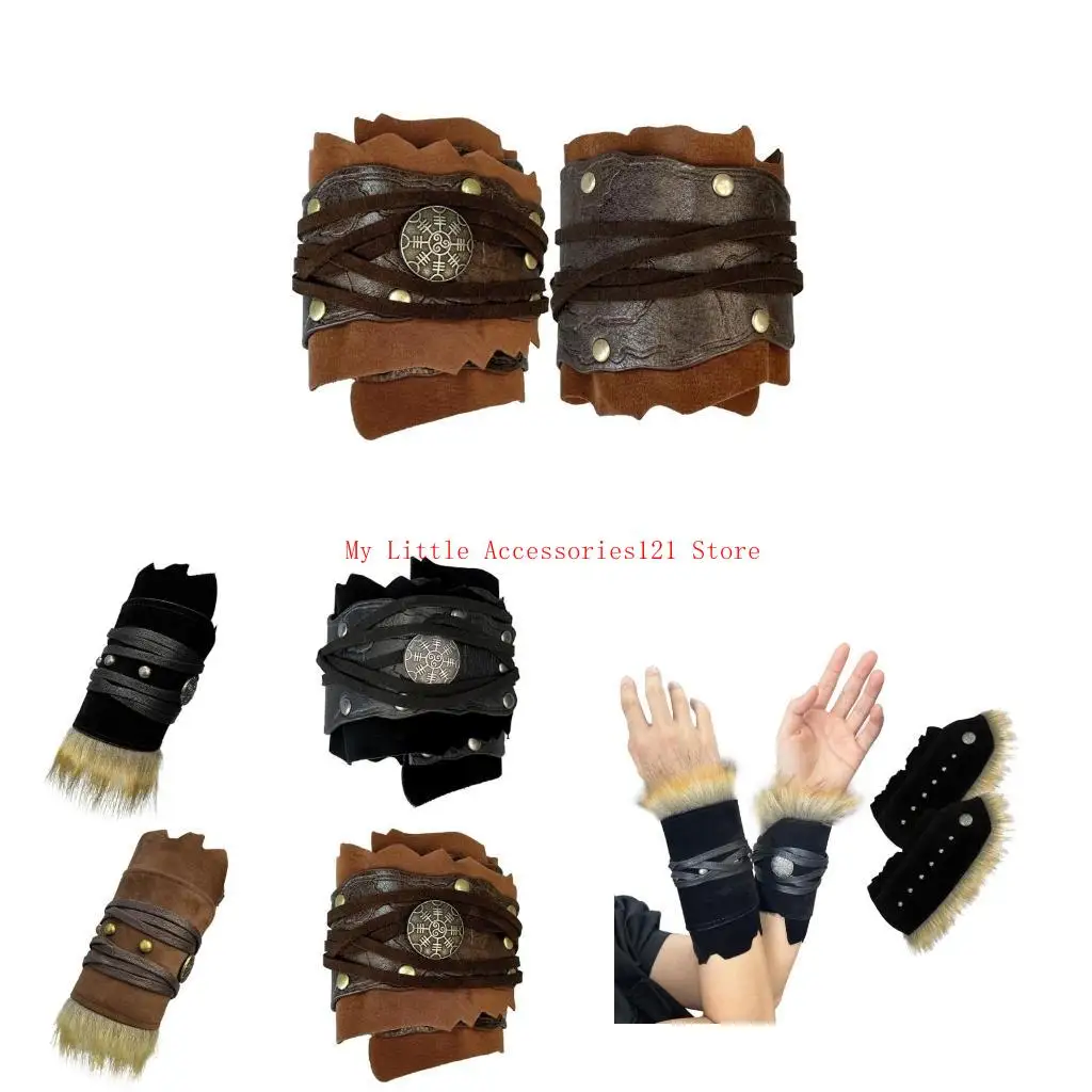 

Vintage Arm Guards Cosplay Costume Historical Decors Lacing Arm Bracers