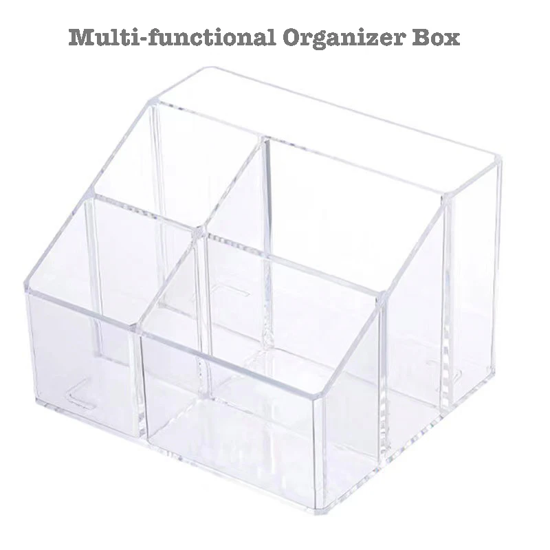 Schreibtisch Stifthalter Kosmetik Organizer Transparent Briefpapier Große Kapazität Acryl Bleistift Aufbewahrungsbox Karte Organizer Box