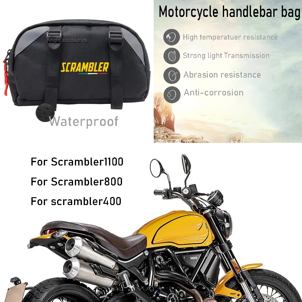 

For Scrambler1100 scrambler800 scrambler400 Motorcycle Handlebar Bag Multifunctional Storage Bag Travel Bag Suitable