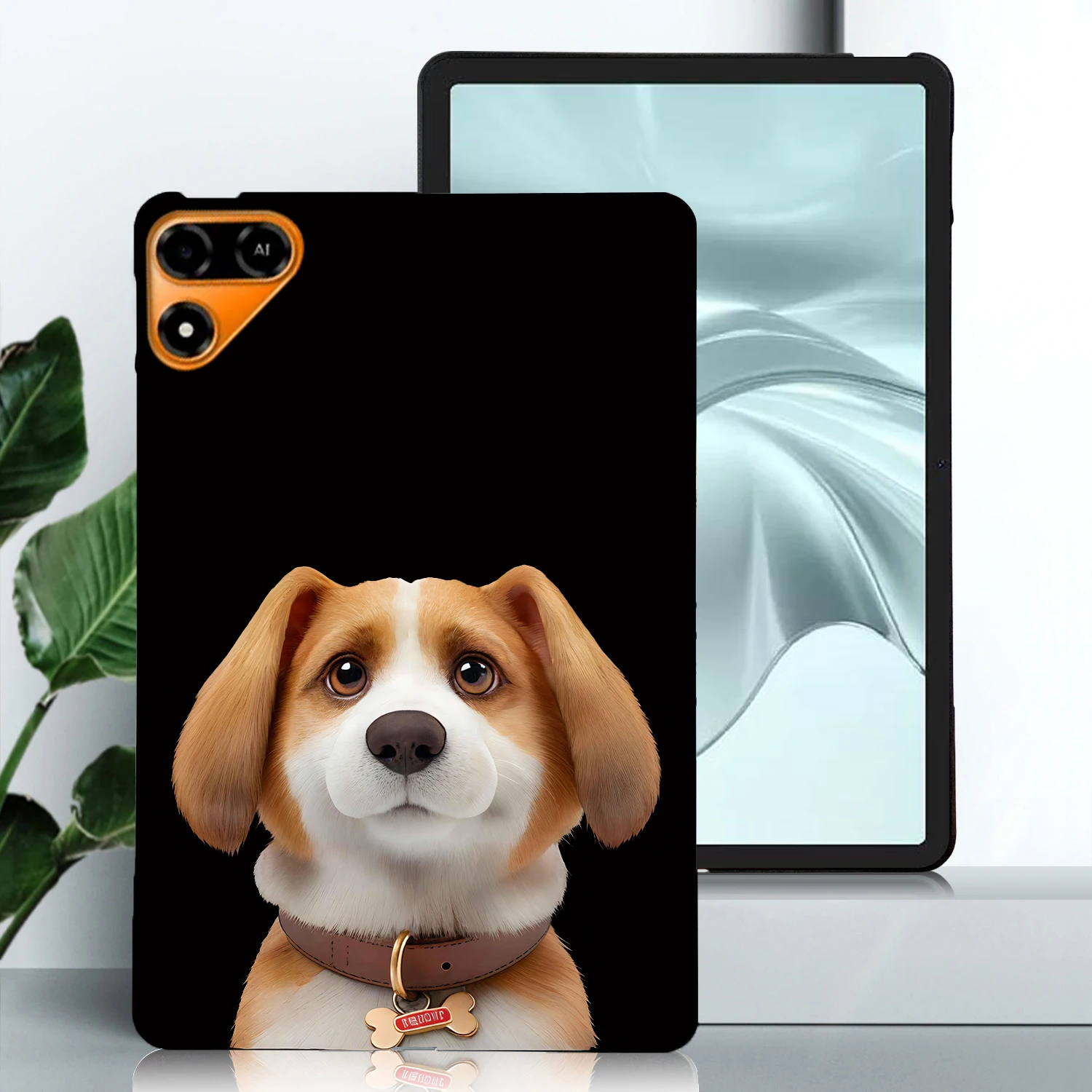 For TECNO Megapad SE2 Case Pattern Printing Slim TPU Tablet Protective Cover - Harrier Beagle