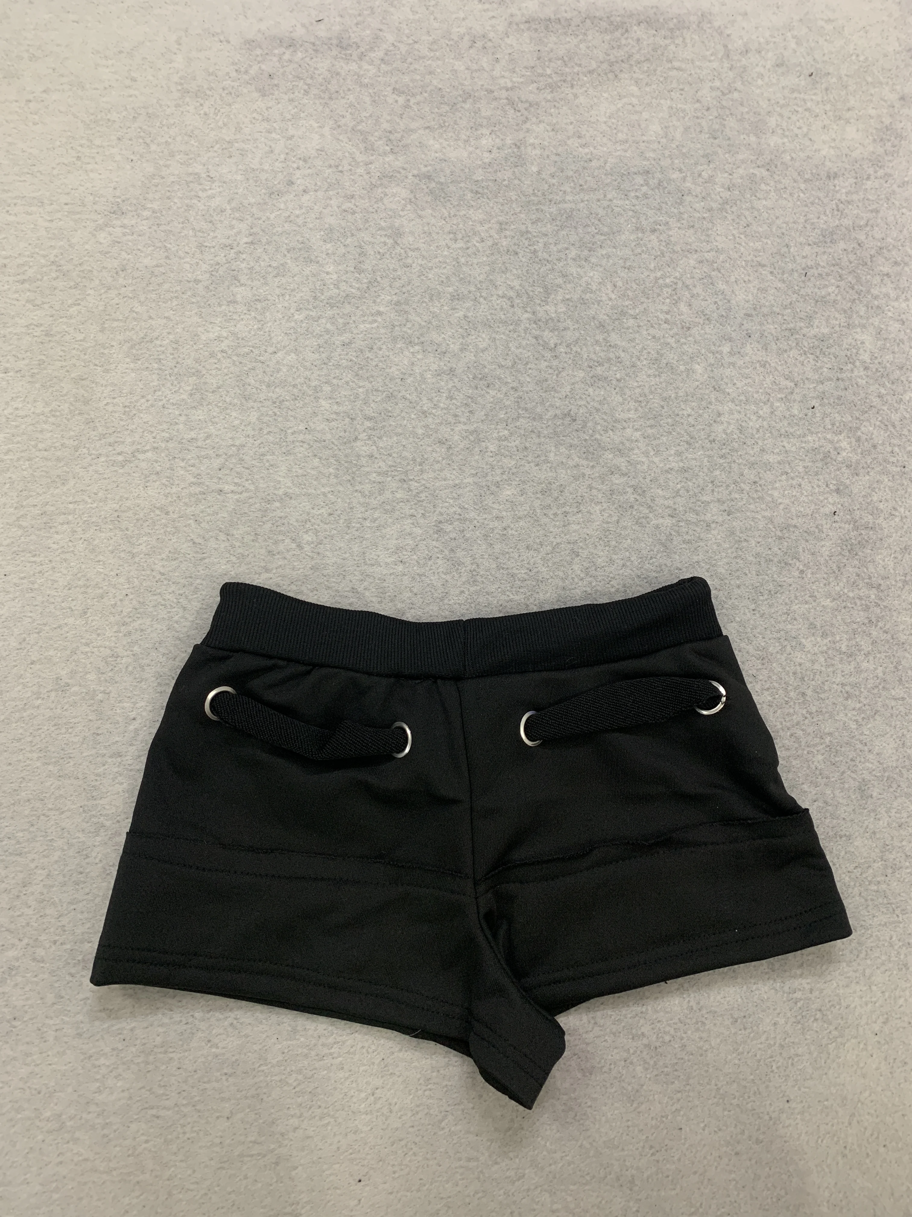 Amerikanische Street-Shorts mit Metallösen, Kordelzug und Quasten, niedrige Taille, Reißverschlusstasche, schmal geschnitten, einfarbig, Hot Pants für Spice Girls. – Detail 8