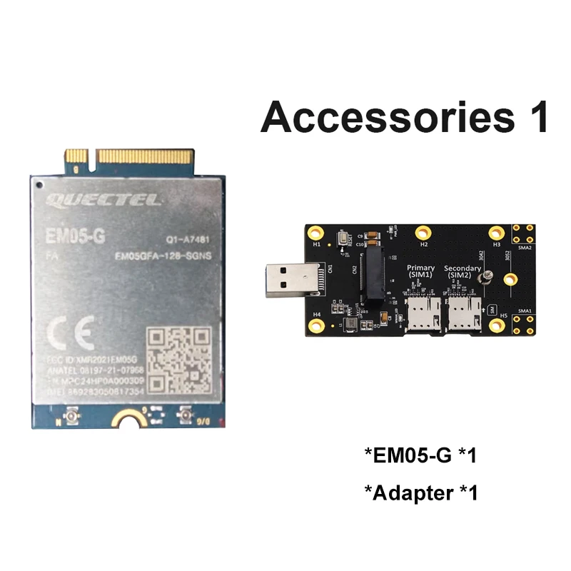 Quectel EM05 EM05-G EM05GFA-128-SGNS 4G M.2 Module Global Cat 4 with Antenna/Adapter for Router Thinkpad T14 P14s Gen4 Laptop