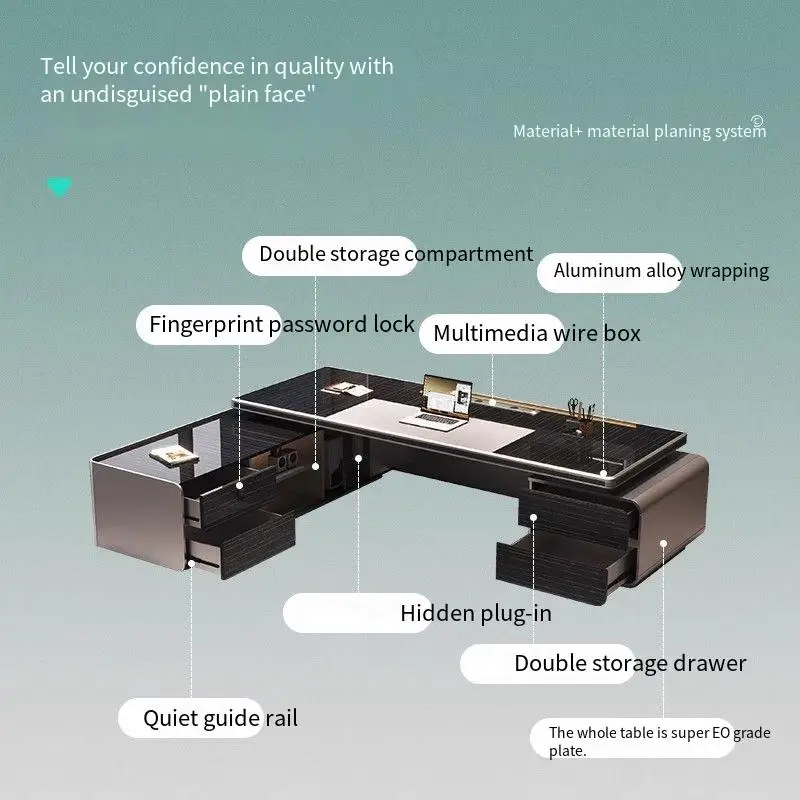Modern Standing Desk Study Sedentary Table Computer Table Organizer Gaming Desktop Chair Filing Cabinet Workshop Furniture
