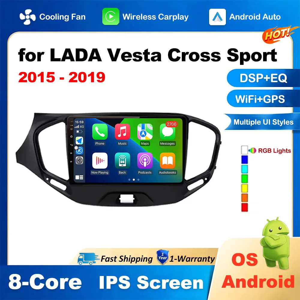 

Android Auto Car Radio for LADA Vesta Cross Sport 2015 - 2019 Multimedia Player 4G Navigation GPS Carplay Head unit Touch Scree