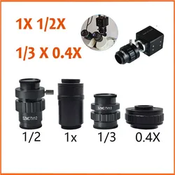 0.5X 1X 1/3 0.4X C-Mount 25.3mm CTV Adapter For SZM Video Digital Camera Trinocular Stereo Microscope CCD Connector 28mm 38mm