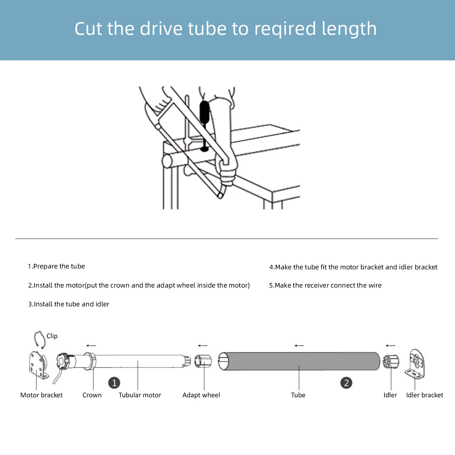 Roller Shades Tube，1-1/8