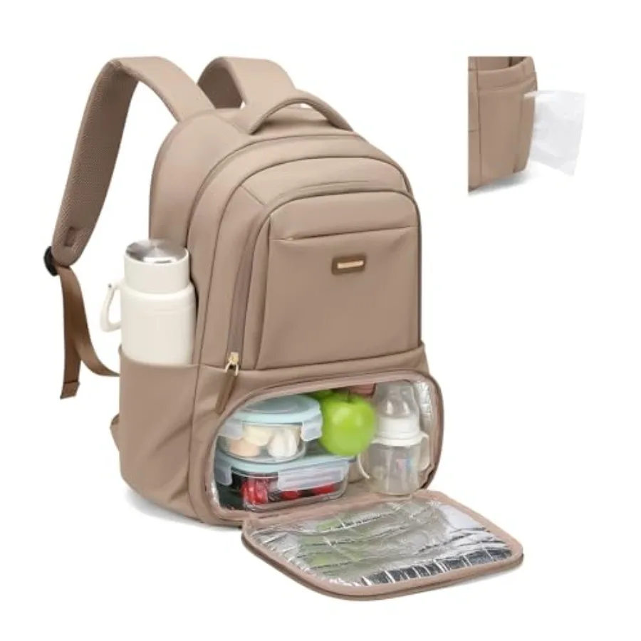 

Lunch Backpack 16 Inch Laptop Backpack with Insulated Cooler Lunch Box Food Bag for College Work Camping Picnics