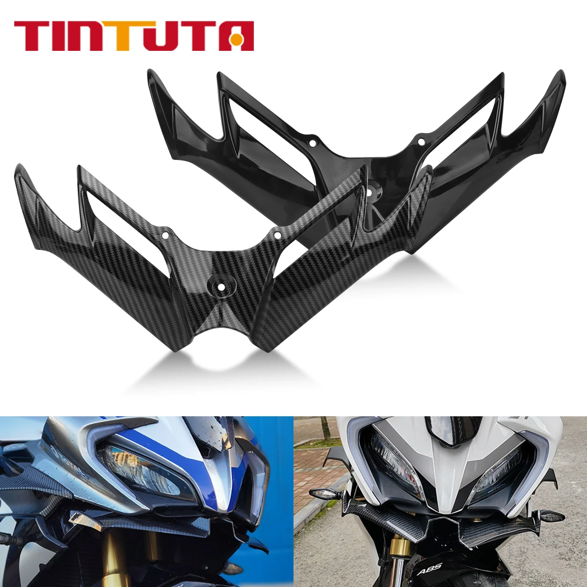 Motorcycle Front Fairing Winglet Aerodynamic Wing Cover for CFMOTO 250SR / 450SR SUZUKI GSX250R QJMOTOR SRK600 MY22