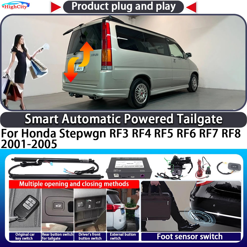 For Honda Stepwgn RF3 RF4 RF5 RF6 RF7 RF8 2001-2005 Smart Automatic Powered Tailgate Key Lift Close Kit Electric Power Tailgate