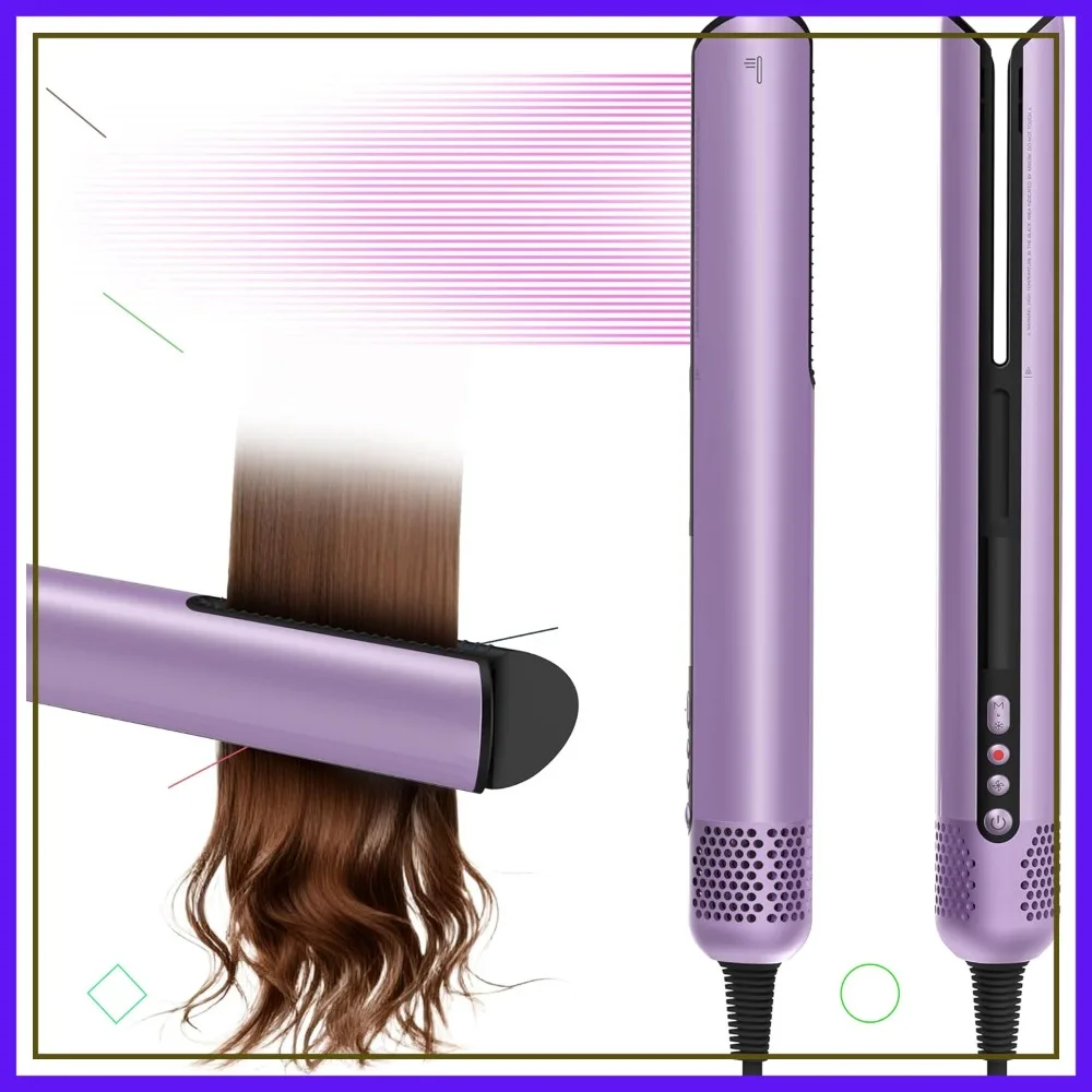 

2-in-1 Hair Dryer & Straightener, No Heat Damage, Auto Draws Fine Hair
