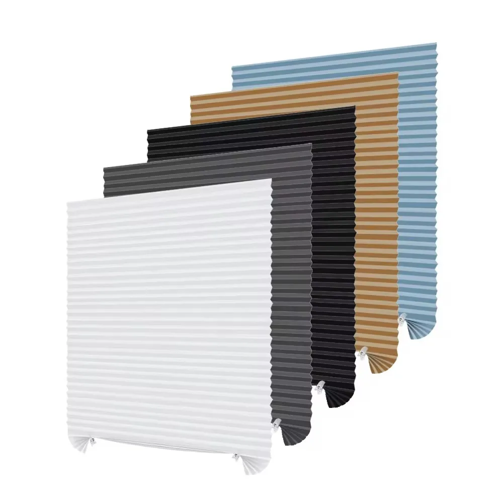 Pleated Blinds Cellular Blinds Adhesive Honeycomb Window Shades Light Filtering Custom Size Privacy For Bedroom