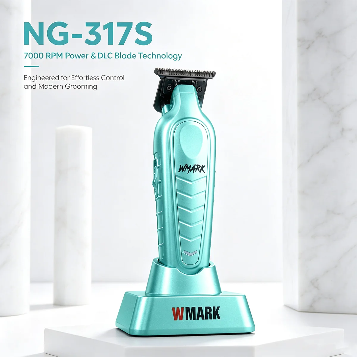 2024 NEW WMARK NG-317 Professional Hair Detail Trimmer for Men , Electric Hair Clipper with DLC Powder Metallurgy T-style Blade