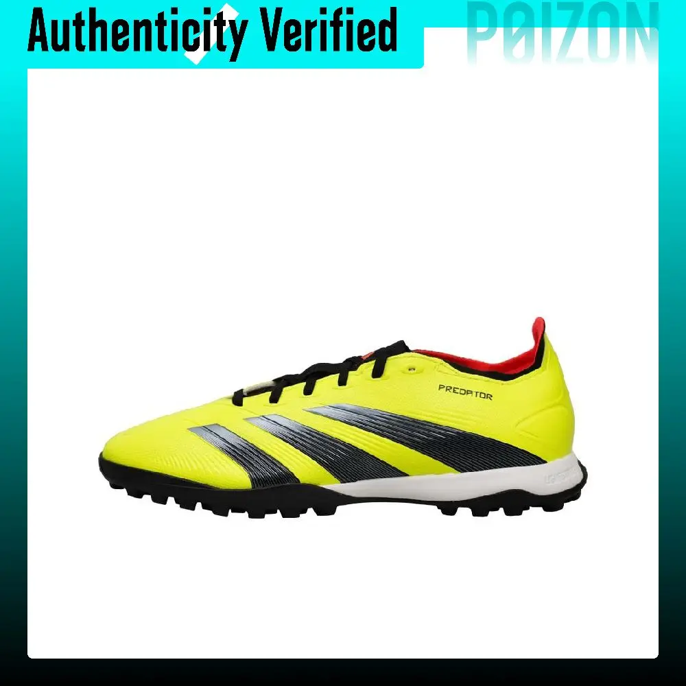 Adidas Predator 24 League TF Turf Artificial Turf Cushioning Slip Resistant Soccer Shoes Unisex Yellow Black IE2612