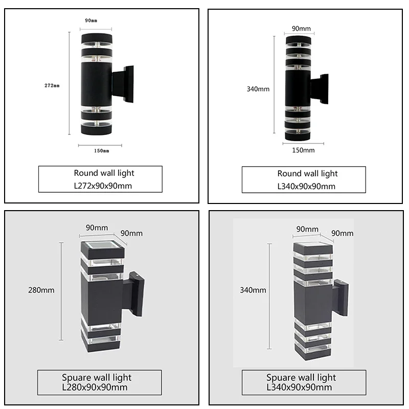 LED屋外ウォールランプ,防水,上下照明,屋外照明,バルコニー,庭の装飾