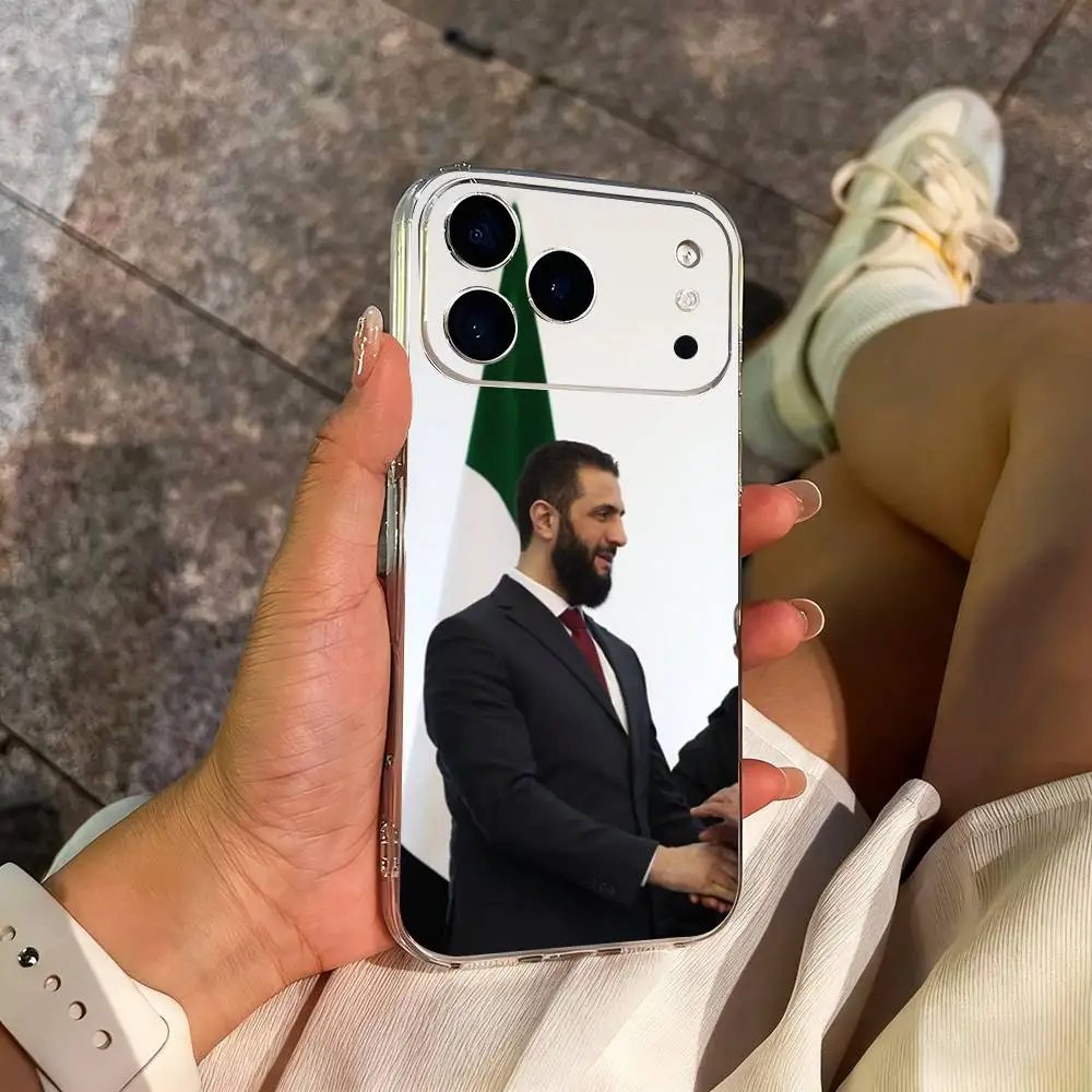 حافظة هاتف بعلم السوري أحمد الشارا لهاتف آيفون 14,13,12,11,17,16,15,Pro,Max,Plus,X,XS,XR,SE,غطاء ناعم شفاف صغير