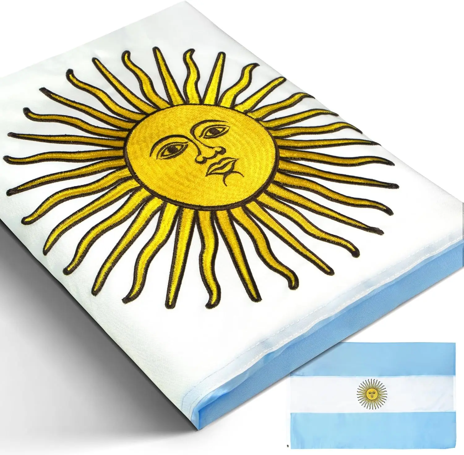 Flagnshow 100% Noly Embroider Argentina Flag