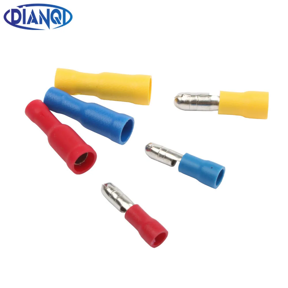 DIANQI MPD+FRD 20pcs 50pcs 100pcs Bullet Shaped Female Male Insulating Joint Wire Connector Electrical Crimp Terminal MPD FRD