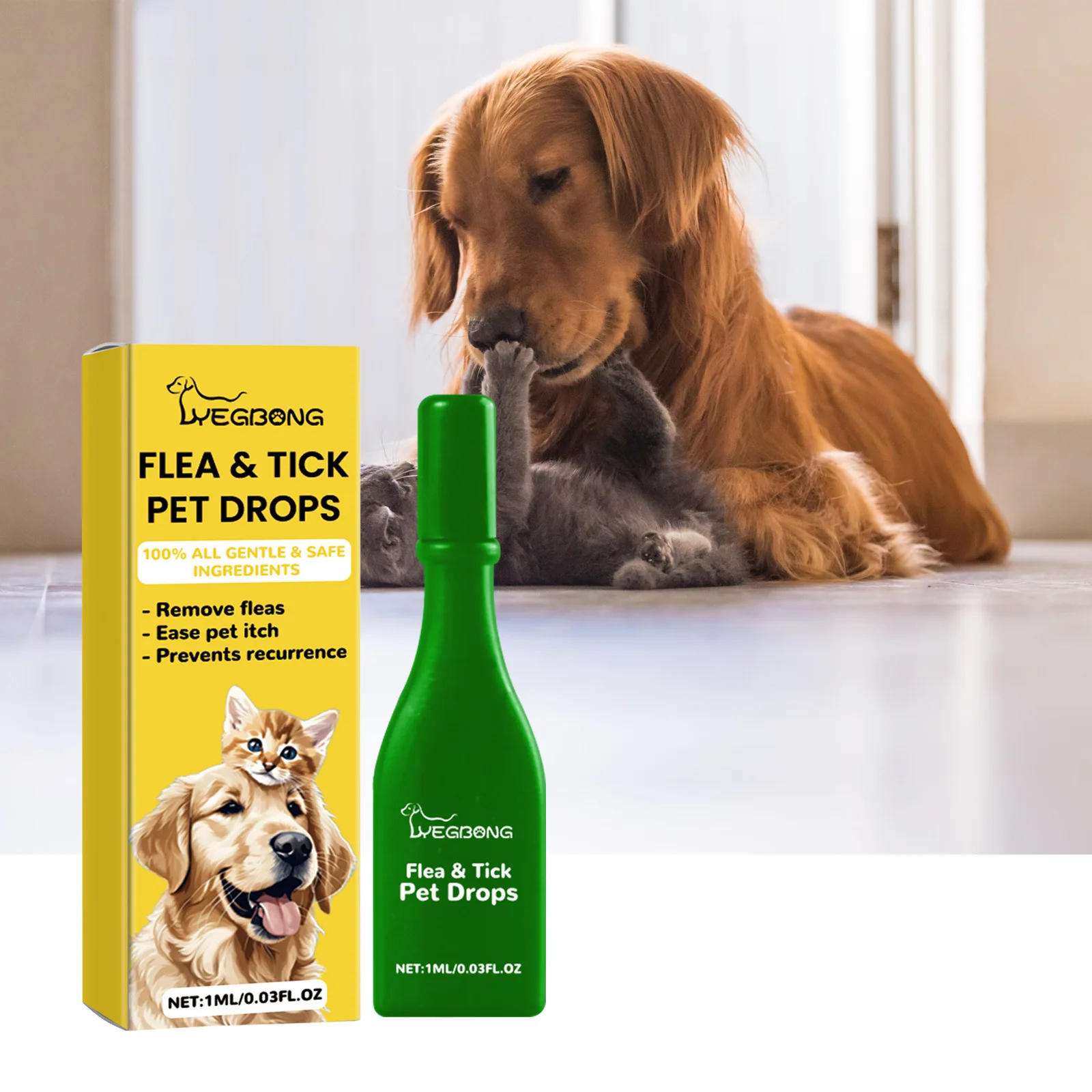 Pet External Insect Repellent for Cats And Dogs Flea Tick Lice Removal Skin Antipruritic Care Pet Cleaning Droplet