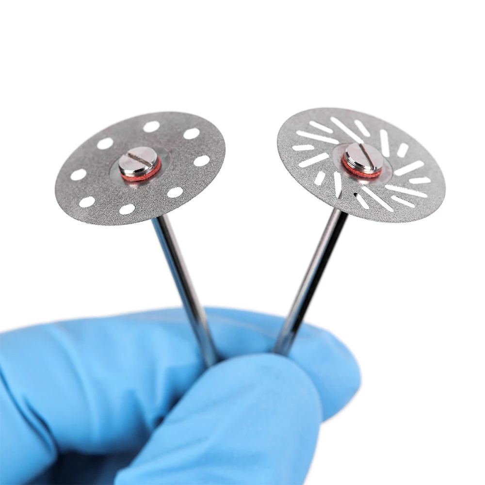 5-teiliges Labor-Diamantschneidscheiben-Set 22mm X 0,25mm HP 2,35mm Schaft Perforierte Rotierende Schleifscheibe für Präzisions-Laboranwendungen – Detail 3