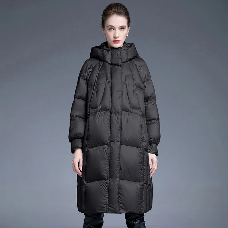 Winter nieuwe dames donsjack woon-werkverkeer losse capuchon warme mode donsjack