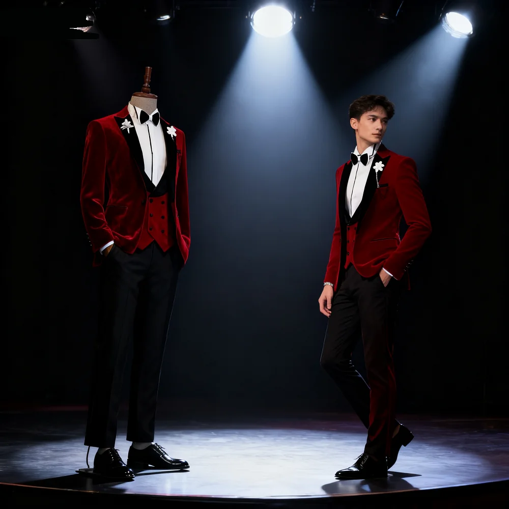 

Классический однотонный черный мужской костюм из трех предметов с пиковыми лацканами, облегающий элегантный пиджак, жилет и брюки, комплект для свадьбы и бизнеса