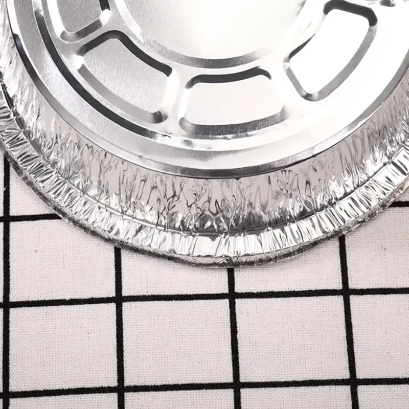 40 عبوة من صواني رقائق الألومنيوم للاستعمال مرة واحدة (بما في ذلك 20 قاعدة و20 غطاء) - مقالي خبز مستديرة مقاس 7 بوصات #5