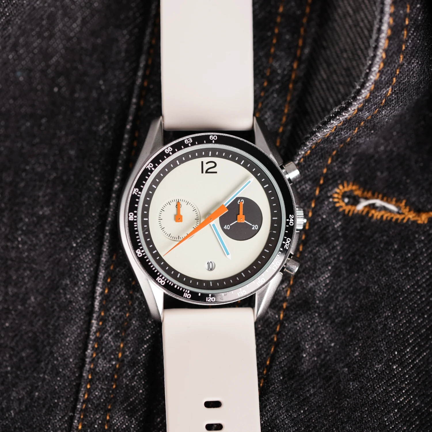 CILOA2025 ساعة رجالية جديدة مستديرة كبيرة الحجم الراقية هدية عالية الجودة موضة عادية مقاوم للماء ساعة كوارتز متعددة الوظائف #5