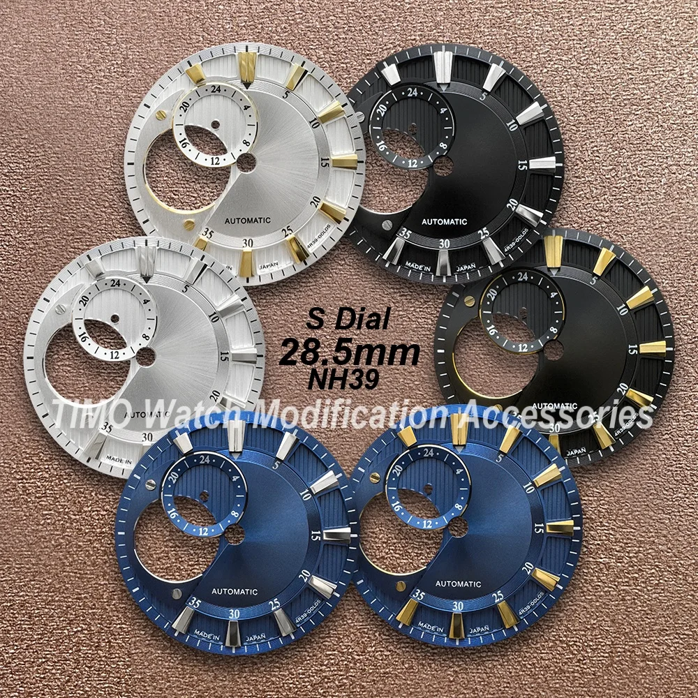 

28.5mm S Logo New Style Hollow Out Sunray Dial Fit NH39 Movement High-Quality Watch Modification Accessories