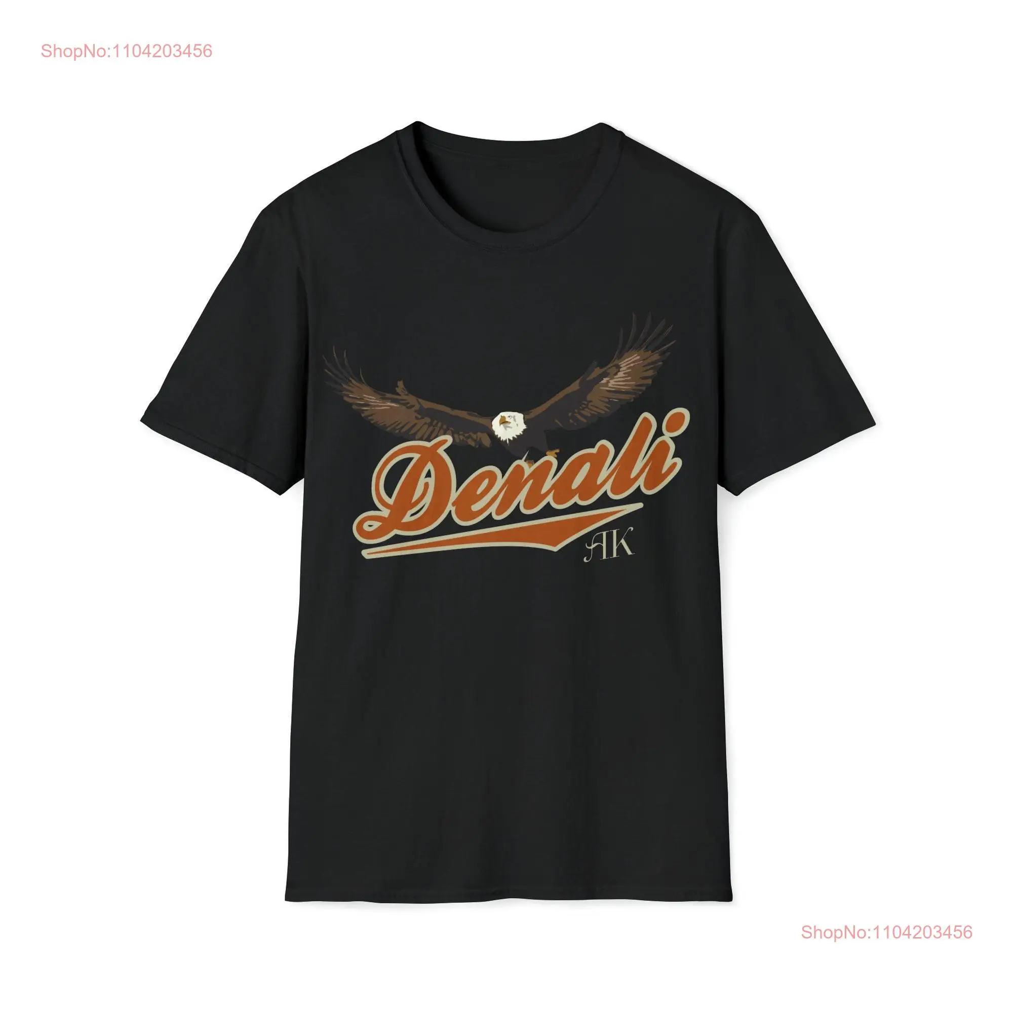 Denali Bald Eagle Softstyle T Shirt long or short sleeves